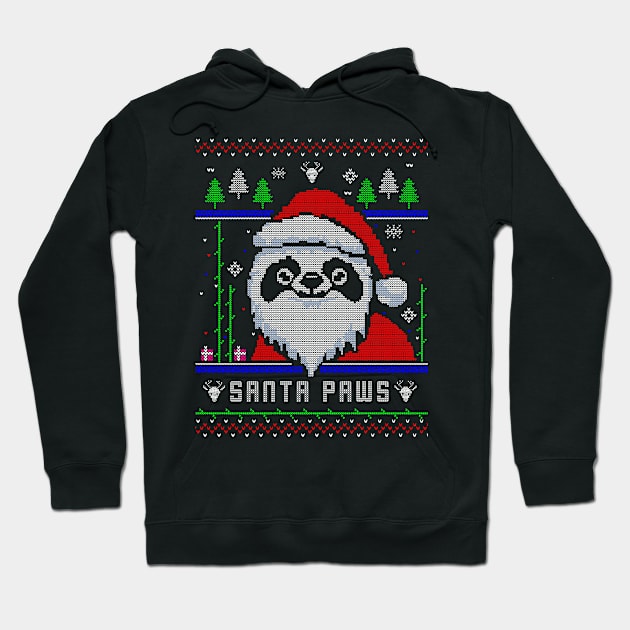 Santa Paws Chritsmas Panda Hoodie by constantine2454